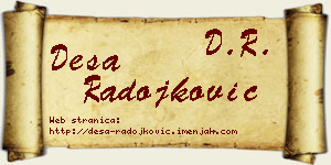 Desa Radojković vizit kartica